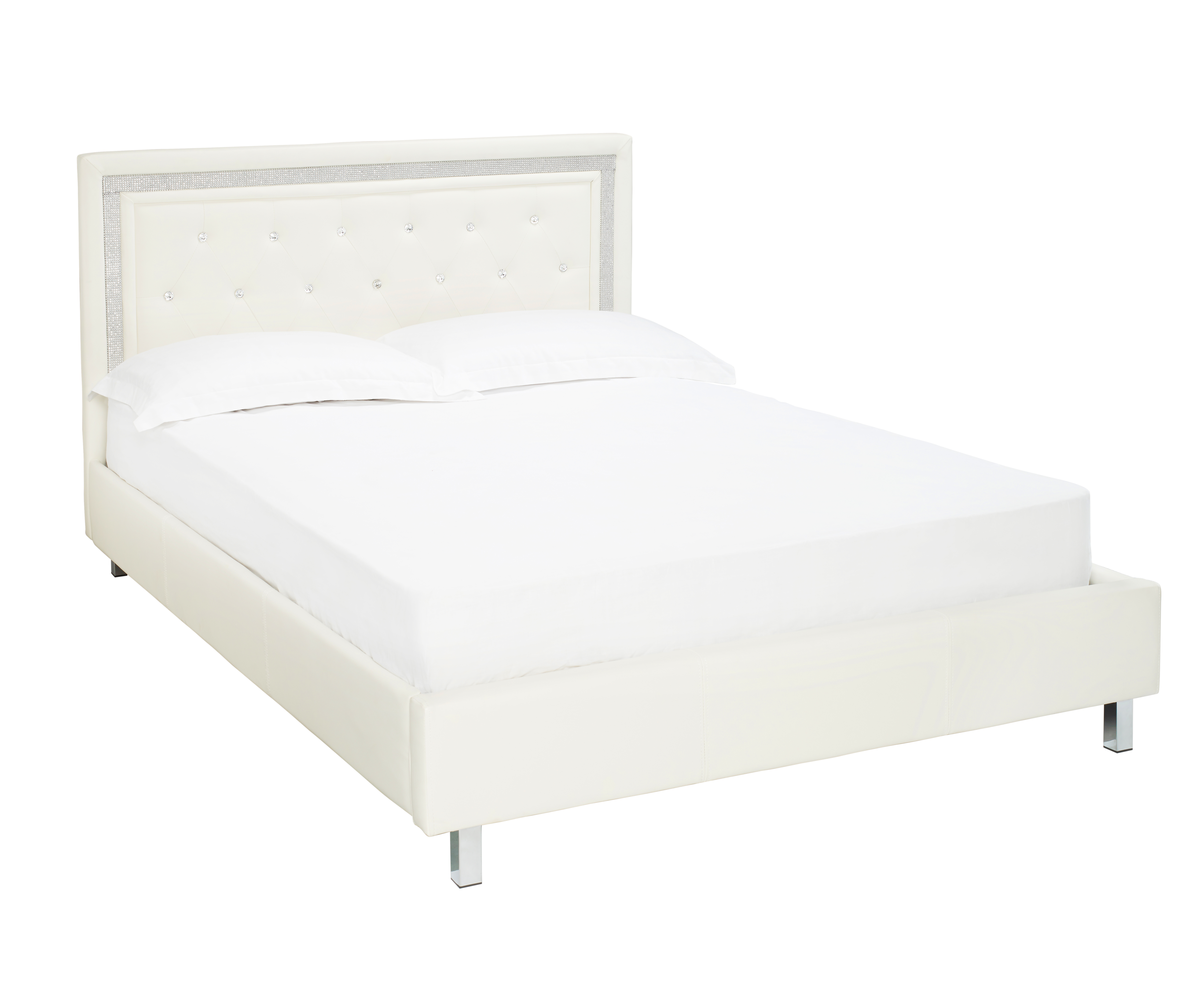 Crystalle 5.0 Kingsize Bed White