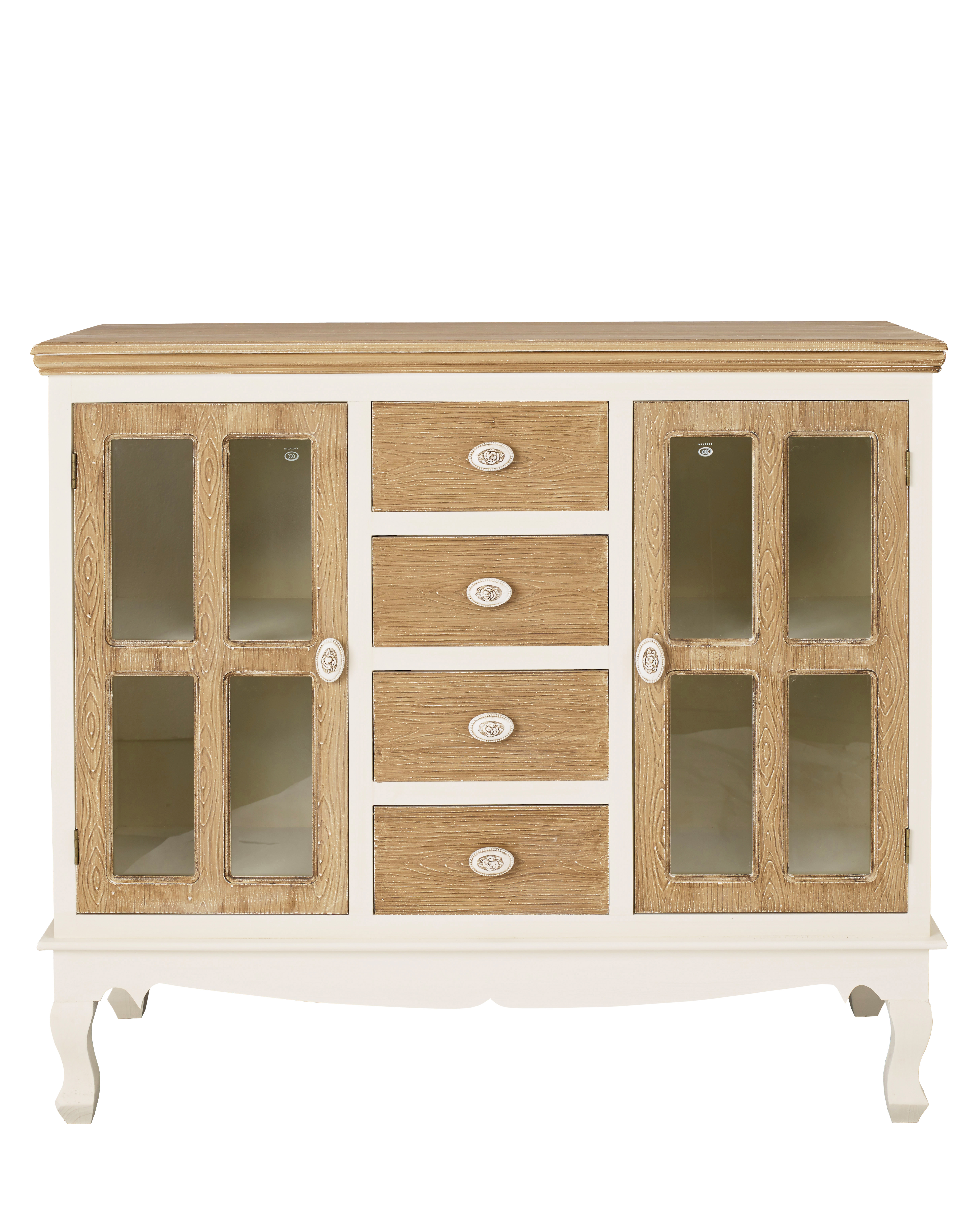 Juliette Sideboard With Glass Cream