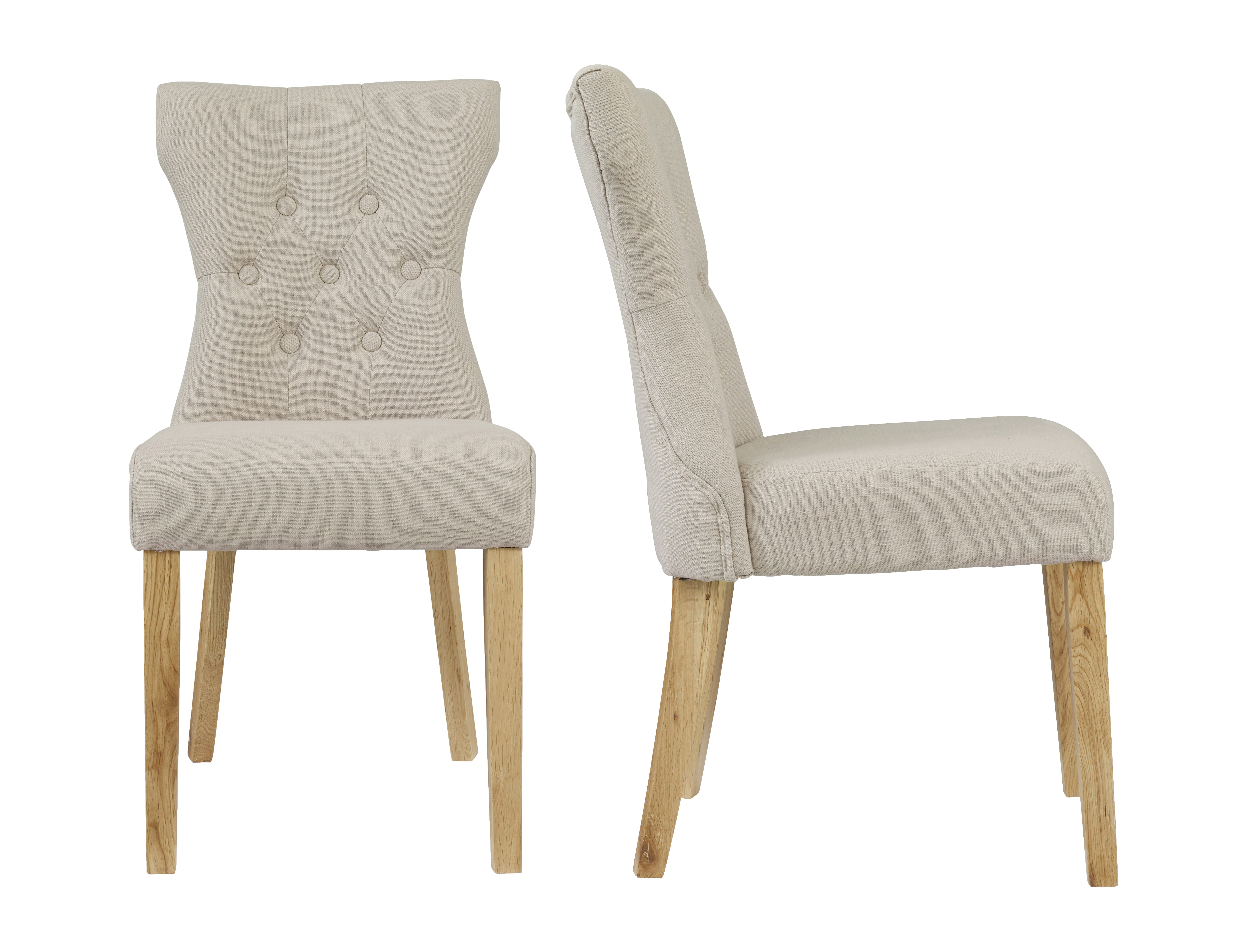 Naples Dining Chair Beige (Pack of 2)