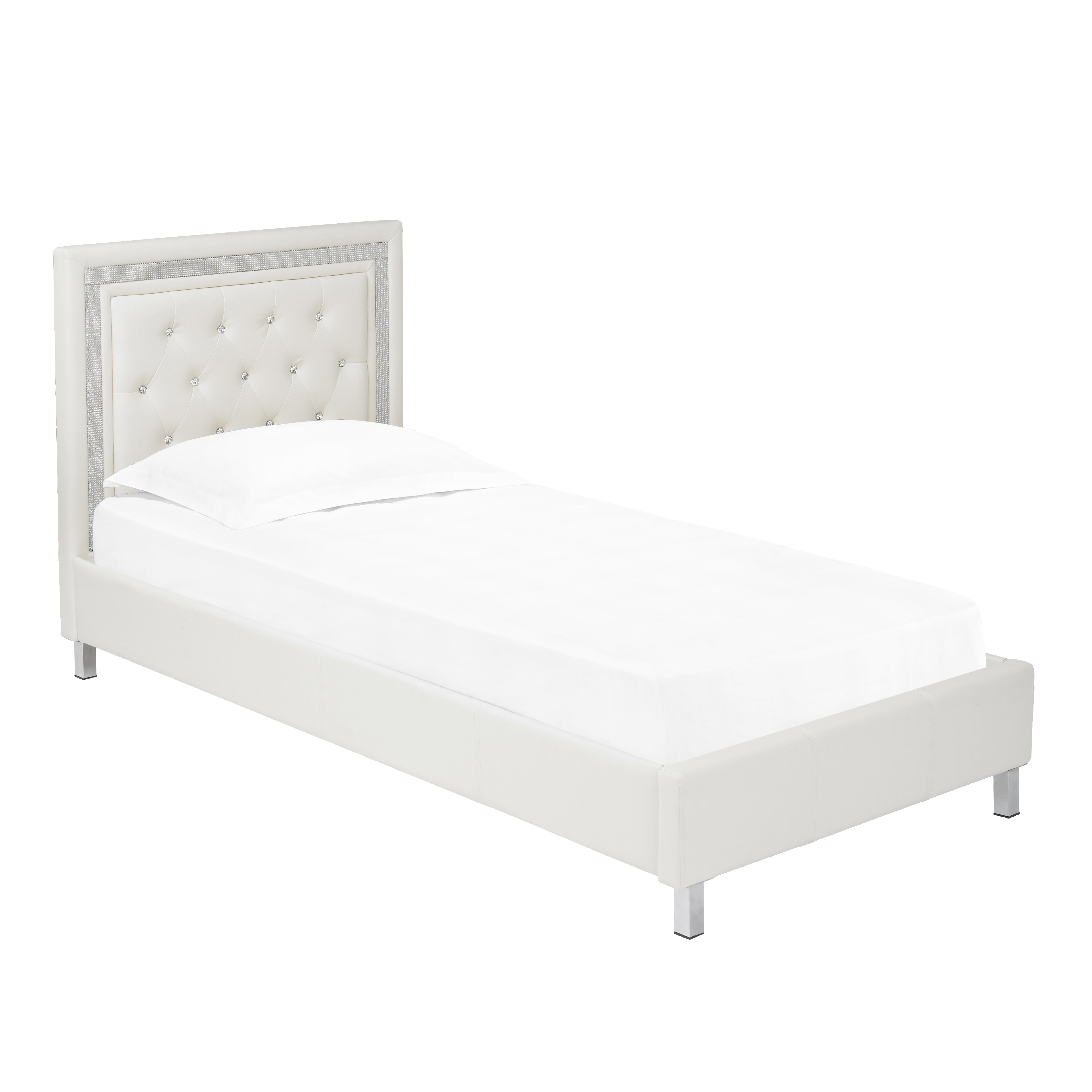 Crystalle 3.0 Single Bed White
